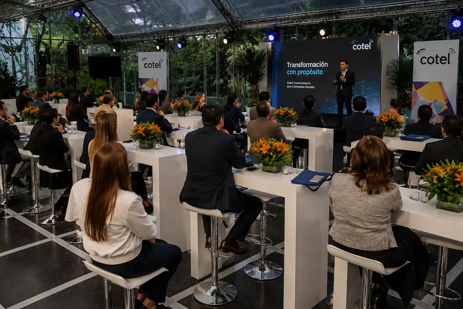 Conferencia en invernadero — ideas para eventos