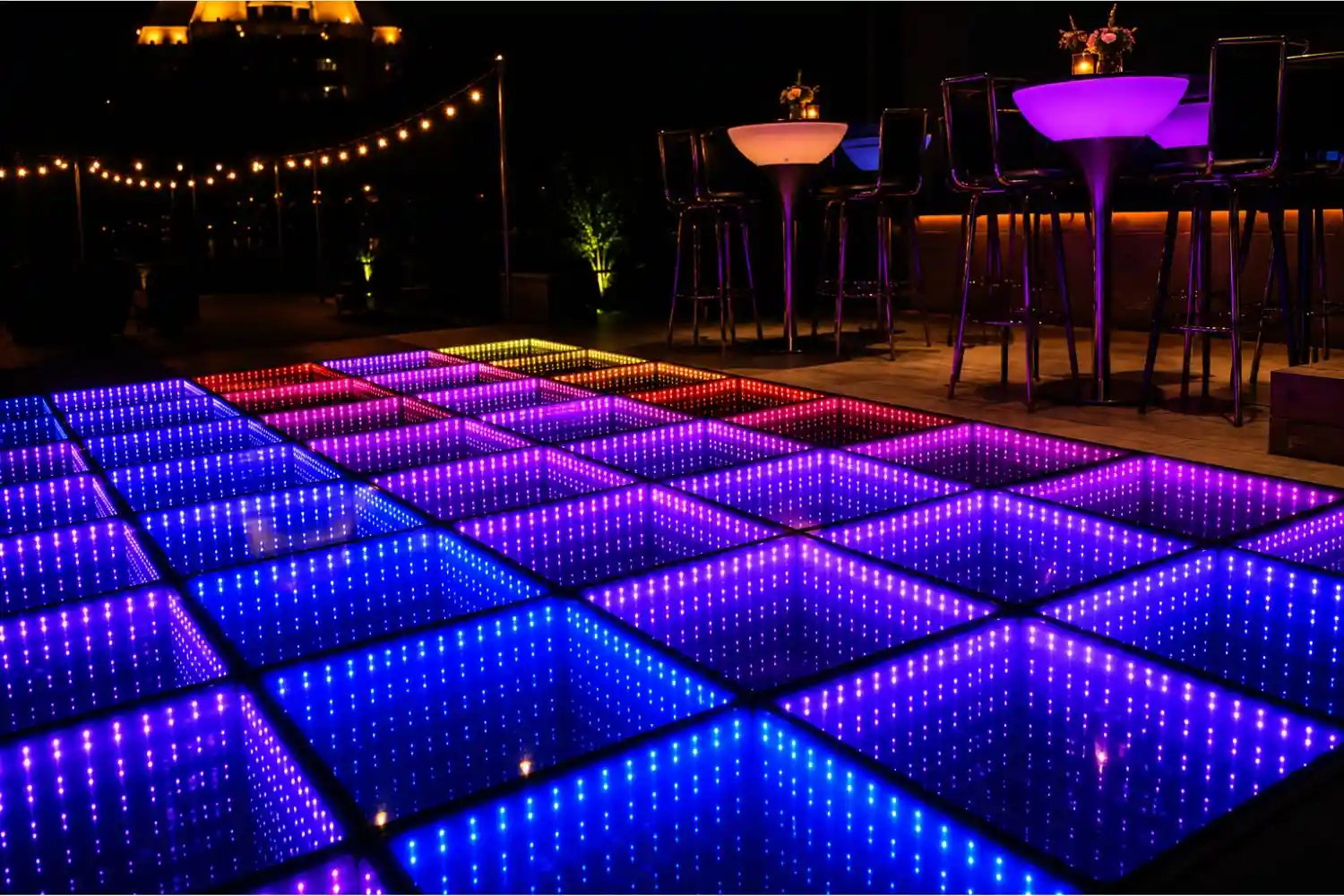 Pista de baile LED — ideas para eventos