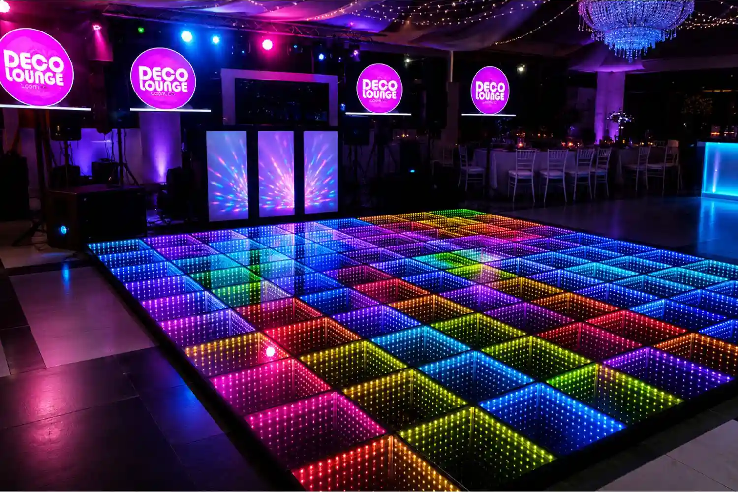 Pista de baile LED — ideas para eventos