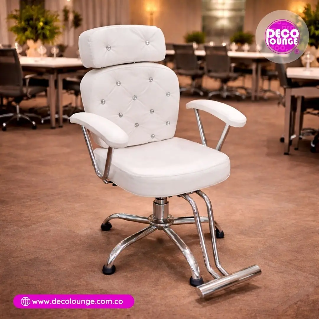 Silla barbería blanca