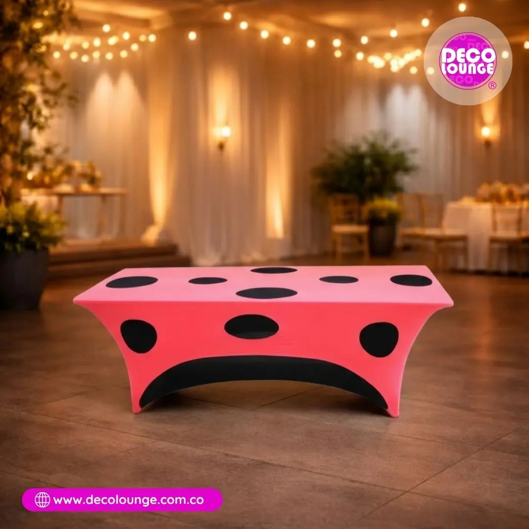 Tablón rectangular con spandex