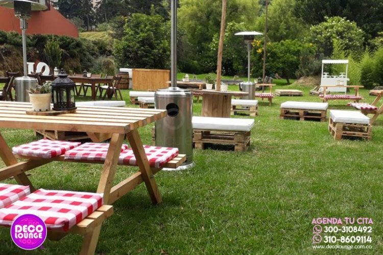 alquiler de mesas picnic para eventos en bogota